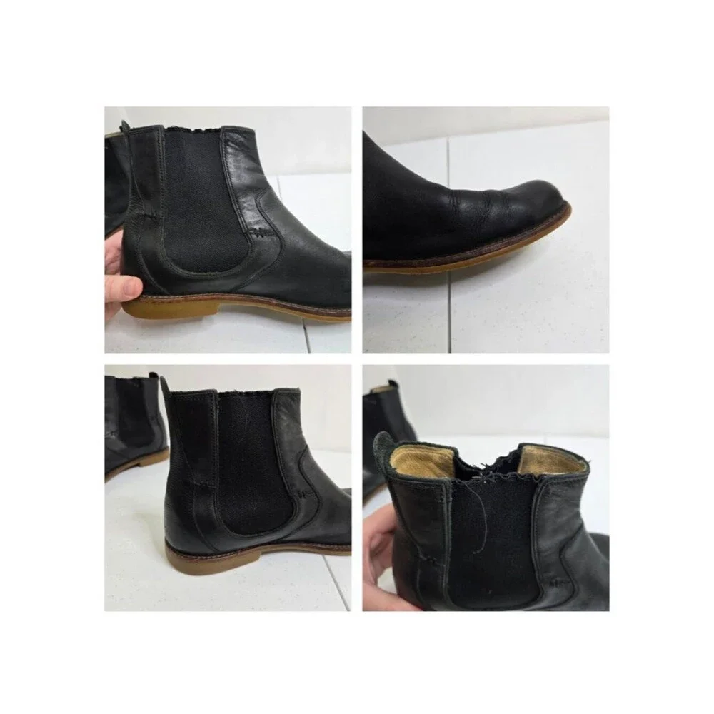 UGG Stevenson Mens Chelsea Boots Size 12 1003752 Black Leather Slip On Career